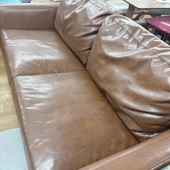 I767 🌈 ジモティー限定価格！ ヴィンテージ調 2Pワイドソファ ⭐ クリーニング済の画像