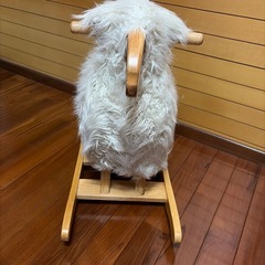 TOSSDICE ひつじの木製ロッキングトイ｜天然木×羊毛｜インテリアにもの画像