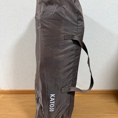 KATOJI プレイヤード ブラウンストライプ ベビーベッド 折りたたみの画像