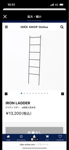 ［IDEE］アイアンラダー　