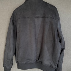 ZARA グレーフェイクスエード キルティング ジャケット　Sサイズの画像