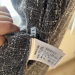 ツイード長袖ワンピース Lサイズの画像