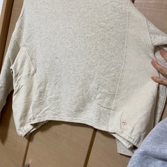 クロップド丈　オーバーサイズ　ゆるダボ　トレーナー　薄手の画像