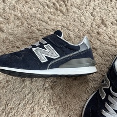 【19.5】ニューバランス996 スニーカー　ネイビー　手洗い済の画像
