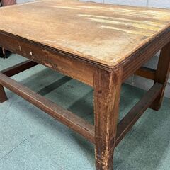 木製 作業台 ① 倉庫 工場 事務所 会社 幅120cm×奥行80cm×高さ72cmの画像