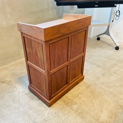 【世界に1台】もく遊りん製 ウォールナット総無垢 講演台／演台 オーダー製作の画像