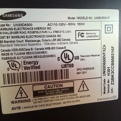 SAMSUNG 55型テレビ　UN55D6500VFの画像