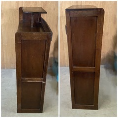 ガラス戸棚　本棚　食器棚　飾り棚　キャビネット 　昭和レトロ　の画像