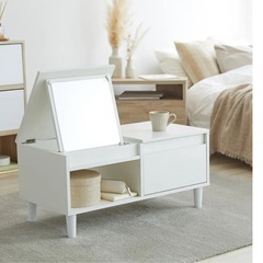 鏡付きドレッサー　ロータイプの画像