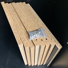 ロ2601-554 木製スライド式本棚 付属品あり キズ汚れ有りの画像