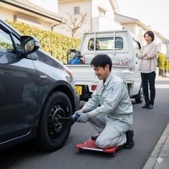【出張タイヤ交換】ご自宅で完結！1本500円〜 履き替え・…