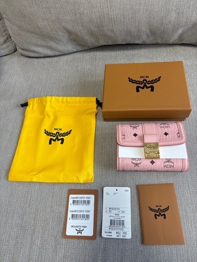 MCM ピンク 三つ折り財布Tracy 三つ折りウォレット - ヴィセトス2