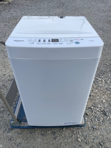 風乾燥機能付き　ハイセンス 21年製　4.5kg