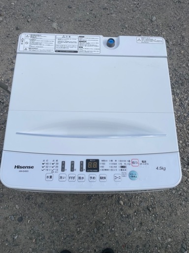 風乾燥機能付き　ハイセンス 21年製　4.5kg