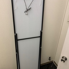 アルミフレーム　鏡　姿見　黒　160cm×50cmの画像