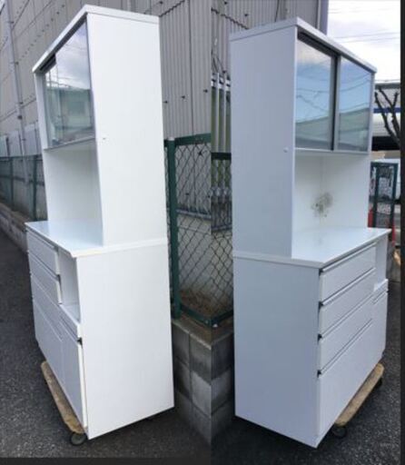 JM20703K)★お値下げ★キッチンボード/食器棚＜幅：約120cm 高さ：約200cm 奥行：約50cm＞中古品【取りに来られる方