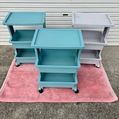 キャスター付きテーブルワゴン 3段　3セットの画像