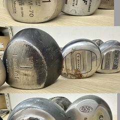 yj2928E ゴルフクラブ 17本セット SPALDING BRIDGESTONE ゴルフバッグ 長期保管品 動作未確認の画像