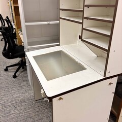 希少】アニメーターデスク（動画机）ライトボックス内蔵・棚付き　①の画像