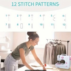 新品未使用　実用　コンパクト　ミシン　ピンクカラーの画像