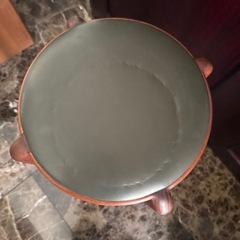 木製本革張りハイスツール　1脚の画像