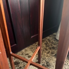 木製本革張りハイスツール　1脚の画像