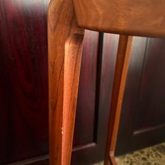 木製本革張りハイスツール　1脚の画像