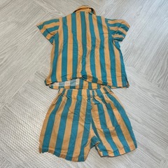 BREEZE ストライプ シャツとショートパンツ セット 90の画像