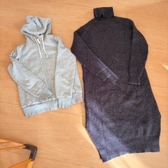 レディースM4点セット(ニット ワンピース パーカー)の画像