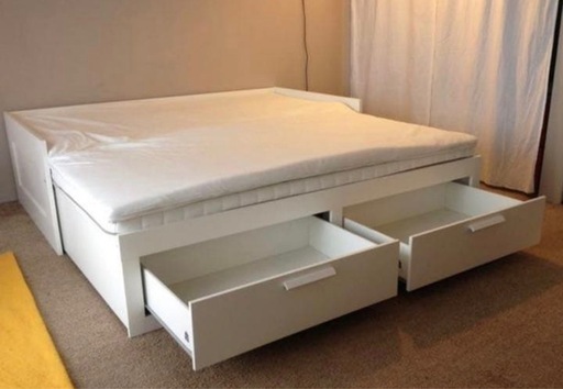 IKEA イケヤ BRIMNES ブリムネス デイベッド 引き出し　家具 ホワイト/80x200 cm ベッド　ソファー 