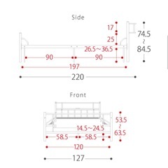セミダブル  ベッド フレーム
の画像