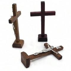 R3*《ローズウッドカラー》*御守り・十字架＊ヒーリング置き型ロザリオの画像