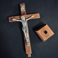 R3*《ローズウッドカラー》*御守り・十字架＊ヒーリング置き型ロザリオの画像