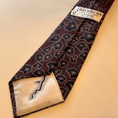 GIVENCHY ネクタイ PARIS 花柄 美品 ブラウンの画像