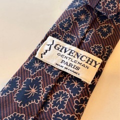 GIVENCHY ネクタイ PARIS 花柄 美品 ブラウンの画像