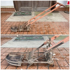 除草機　中田式　農具　一連　1点のみ　古民家　古道具　ジャンク品の画像