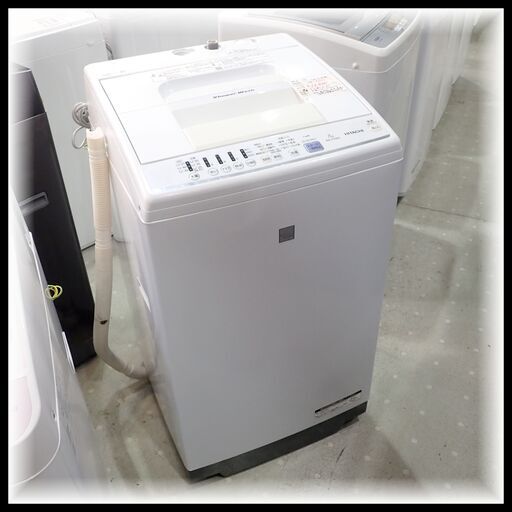 HITACHI 日立 7.0kg 全自動洗濯機 白い約束 NW-Z70E5 2019年製 洗濯槽分解クリーニング済み 清潔 キレイ!! ※排水ホースの中間部に破れがあるので要補修 ホース以外の動作保証3ヶ月付