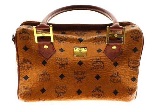 エムシーエム MCM ミニボストン レディース レザー ブラウン