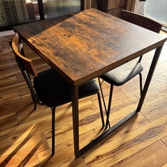ニトリ　ダイニングテーブル(ステイン)の画像