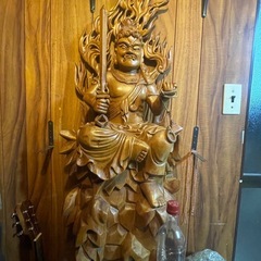 不動明王　仏像　木彫の画像