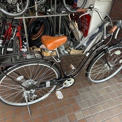 27インチ　外装6段変速　LEDオートライト付き　パンクしにくいタイヤ　マットブラウンの画像