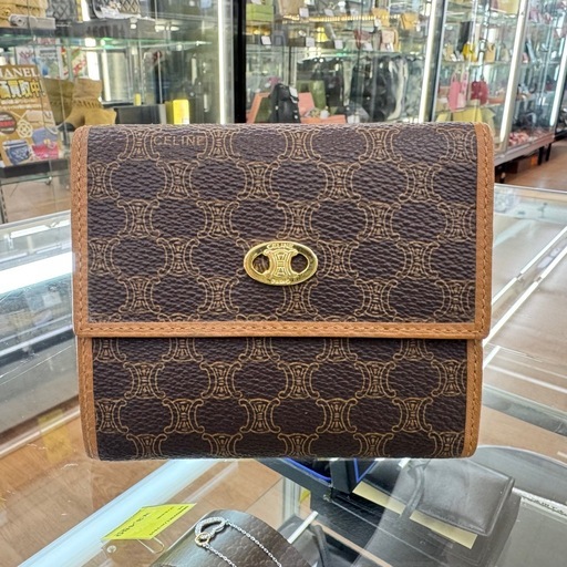 ☆ドリーム荒牧店☆CELINE マカダム柄 3つ折り財布　