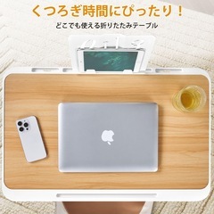 折りたたみテーブル ミニテーブル ローテーブル 机 一人暮らし 小さい ちゃぶ台 ベッドテーブル ベッドデスク 軽量 省スペース 多機能 ノートPC タブレットスの画像