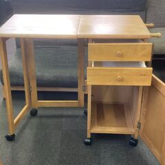 店頭引き渡し 中古 山善 収納付きデスク＆チェア 折り畳みデスク WDC-8845の画像