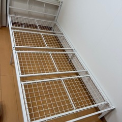 ニトリ シングルベッドフレーム 白／引き取り限定（枚方市）の画像