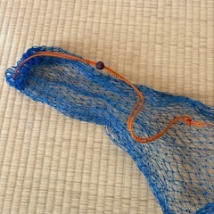 青いメッシュ収納ネット　古道具　骨董の画像