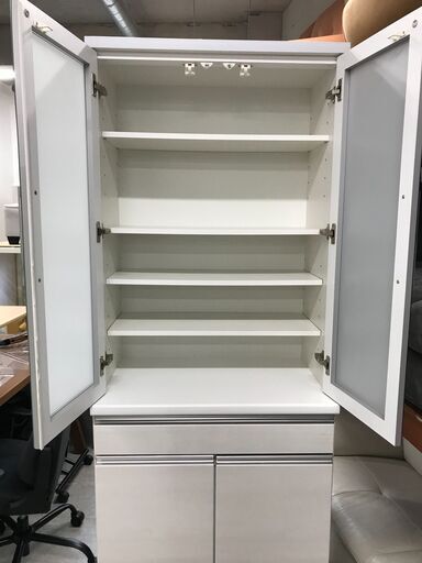 【ジ689】食器棚 引出し油圧式