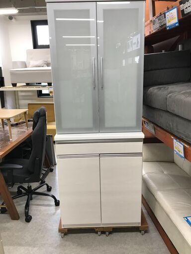 【ジ689】食器棚 引出し油圧式