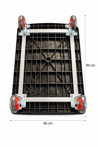 カゴ付き台車 耐荷重500kg 90*60cm ブレーキ付き
