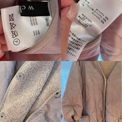 W closet 2way ボア　キルティング　アウター　グレー　ラベンダーの画像